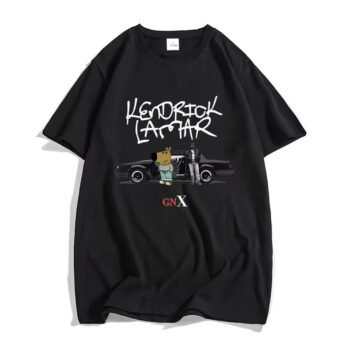 kendrick lamar gnx album graphic print shirt Black